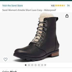 Worn sorel leather boots w/shearling! Warm, comfy!